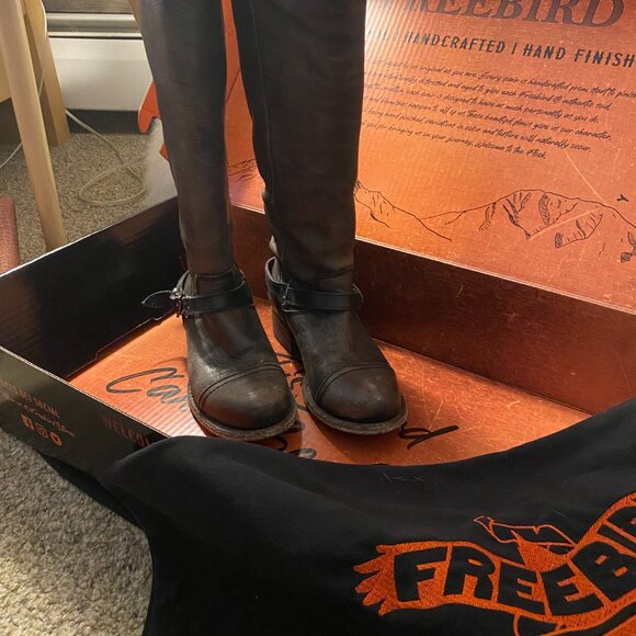 Freebird by Steven ROADEY Leather Strappy Boots - Picture 2 of 15